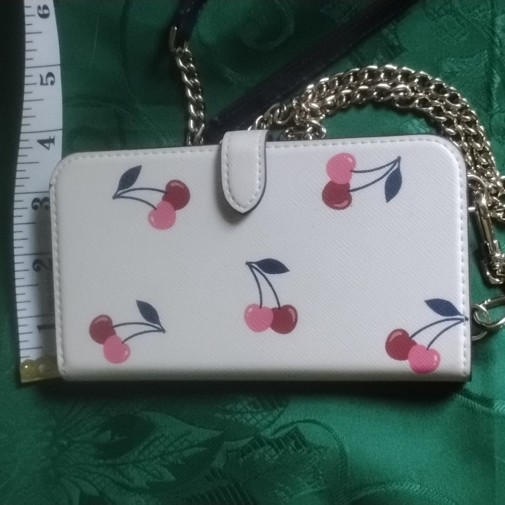 Kate Spade White Cherry Phone Case with Chain - Picture 9 of 11